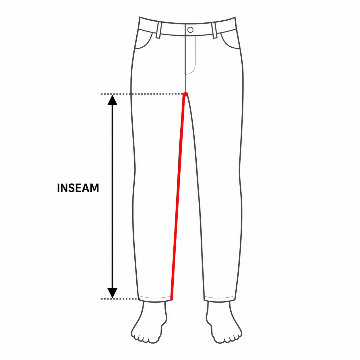 Inseam measurement diagram